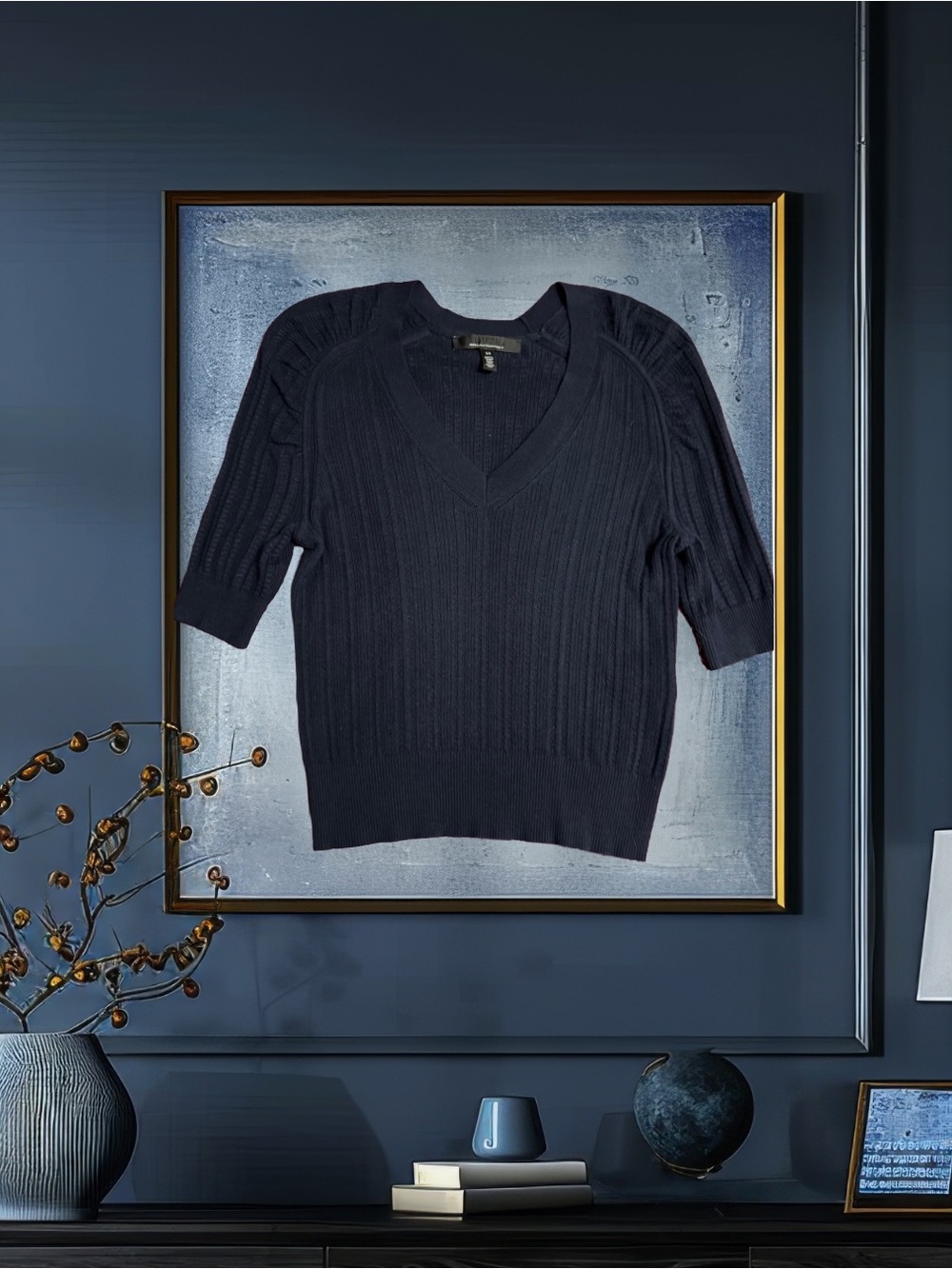 BOGO! V-Neck Sweater with Ruched Sleeves